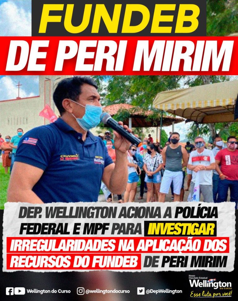Deputado aciona PF para combater suposto desvio de verbas na educação em Peri Mirim