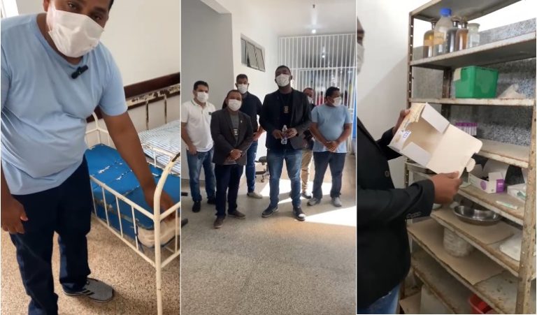 Vídeo flagra irregularidades em vistoria no Hospital de Turiaçu