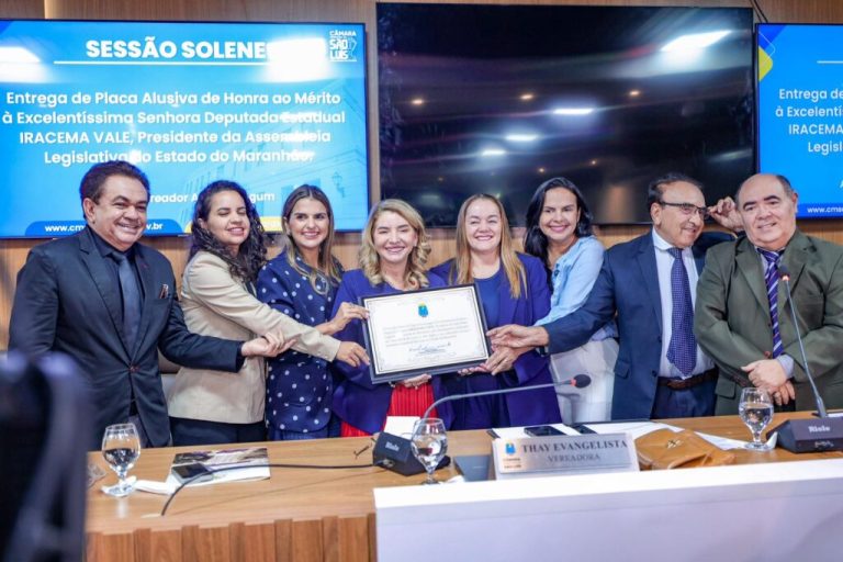 Iracema Vale recebe honra ao mérito da Câmara de São Luís