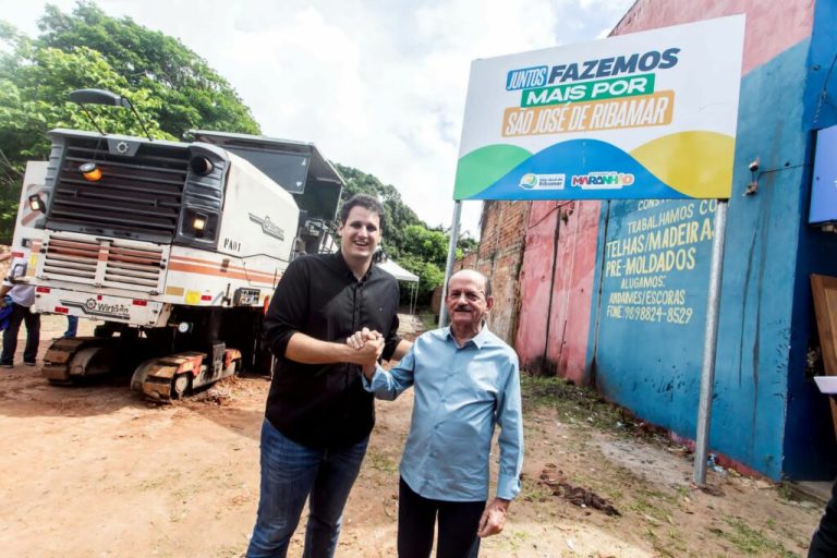 Ribamar recebe mais de 10 km de pavimentação asfáltica